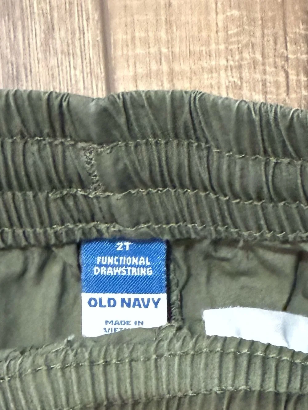 Old Navy Boys 2T Pull-On Shorts Bundle Tan Green 2-Pack